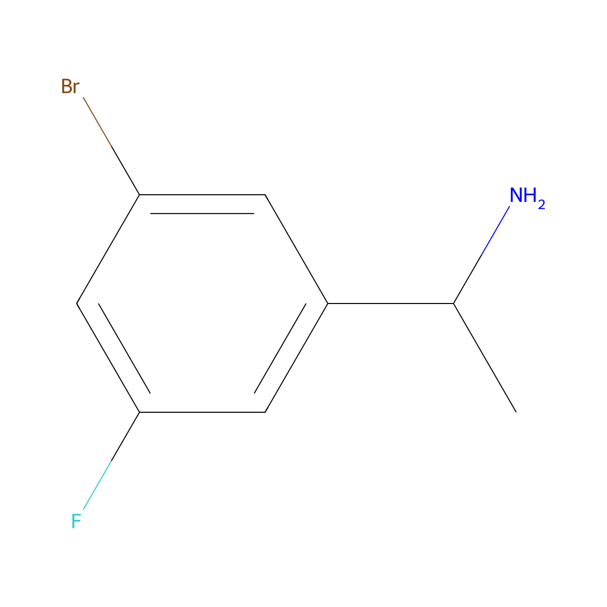 1-(3-Bromo-5-fluorophenyl)ethylamine molecular structure, CAS 1191908-56-1