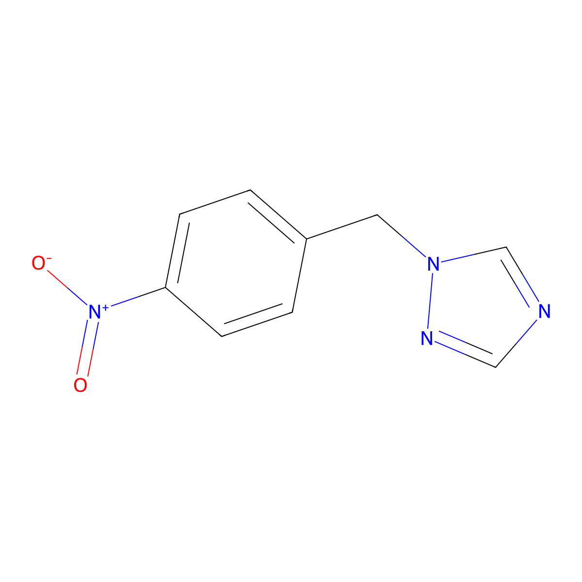 1-(4-Nitrobenzyl)-1H-1,2,4-triazole molecular structure, CAS 119192-09-5