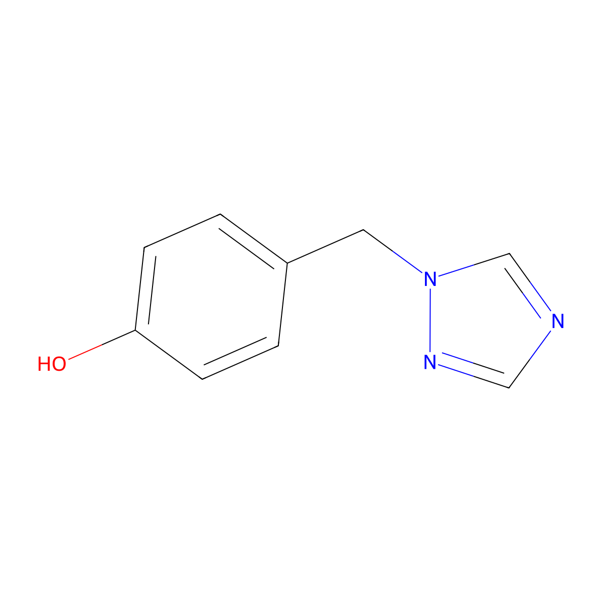 4-(1H-1,2,4-Triazol-1-ylmethyl)phenol molecular structure, CAS 119192-11-9