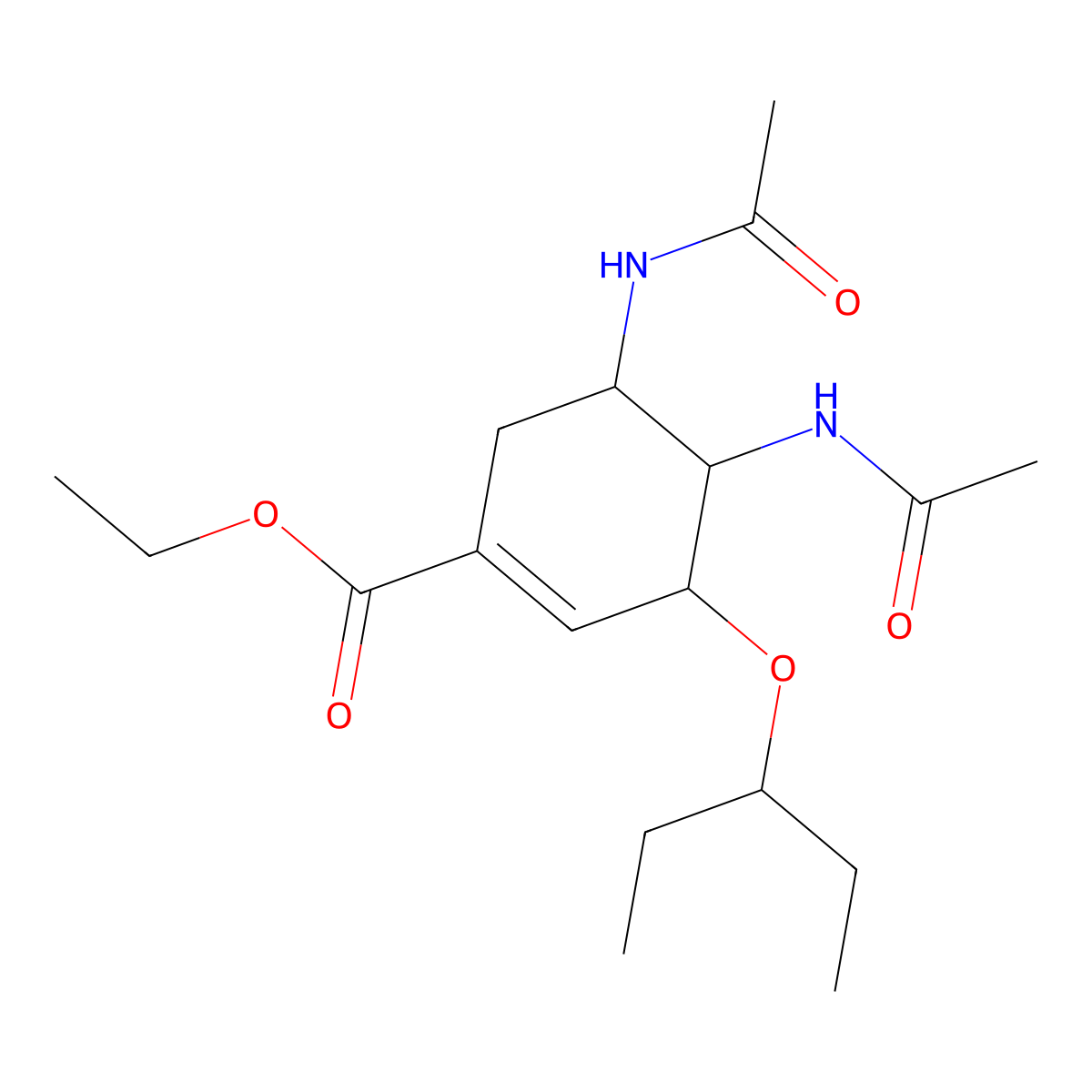 Oseltamivir-acetate molecular structure, CAS 1191921-01-3