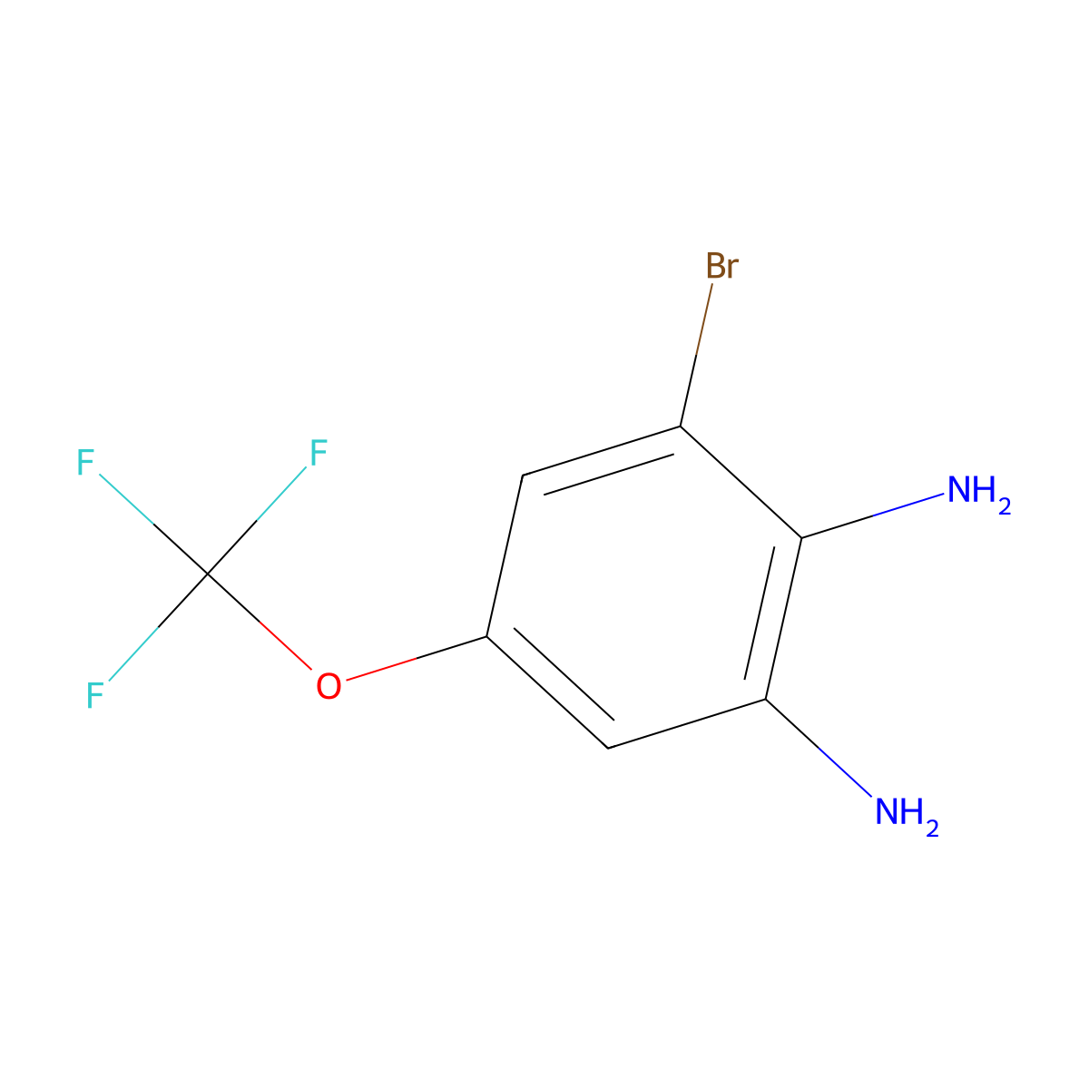 3-Bromo-5-(trifluoromethoxy)benzene-1,2-diamine molecular structure, CAS 1191922-50-5