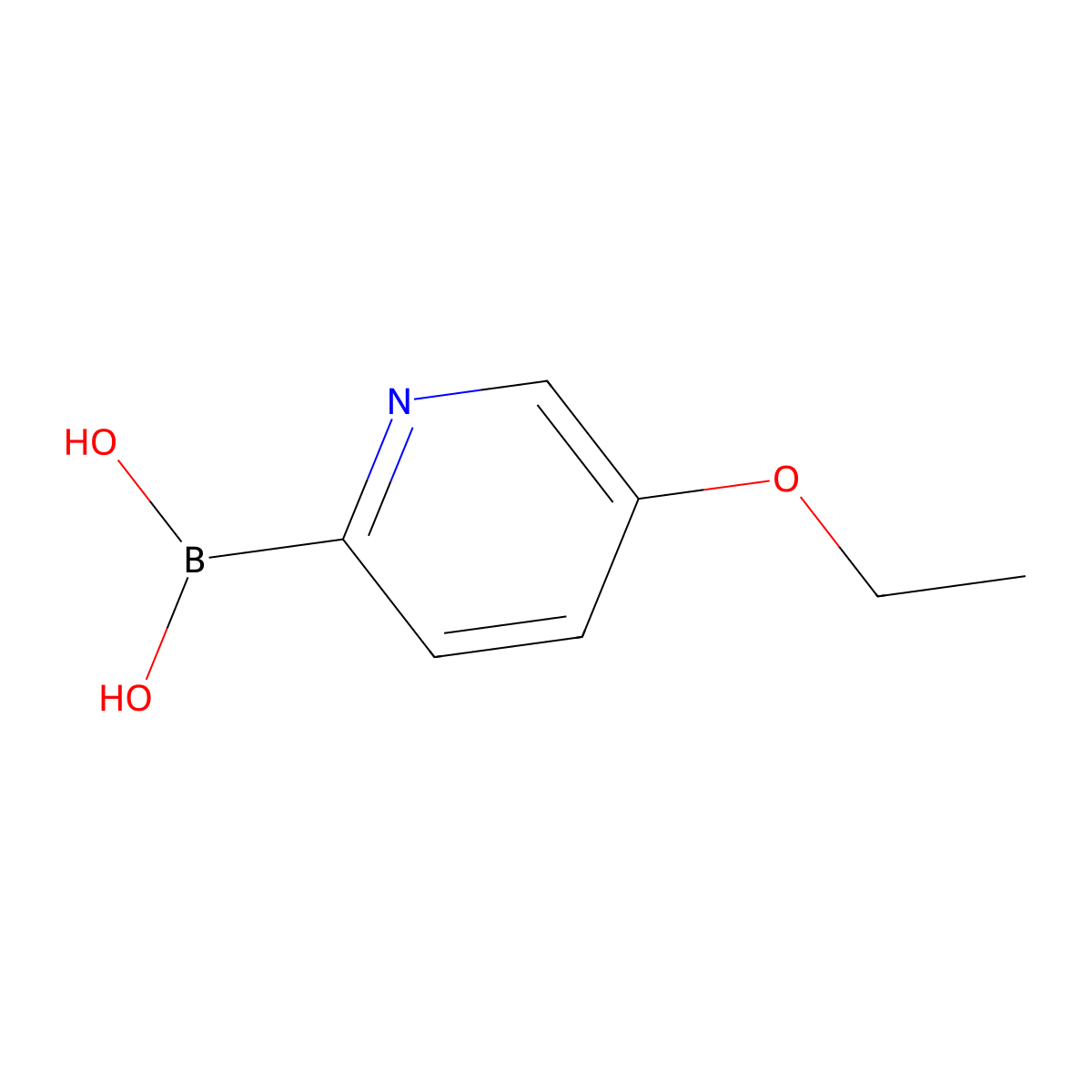 (5-Ethoxypyridin-2-yl)boronic acid molecular structure, CAS 1191923-38-2