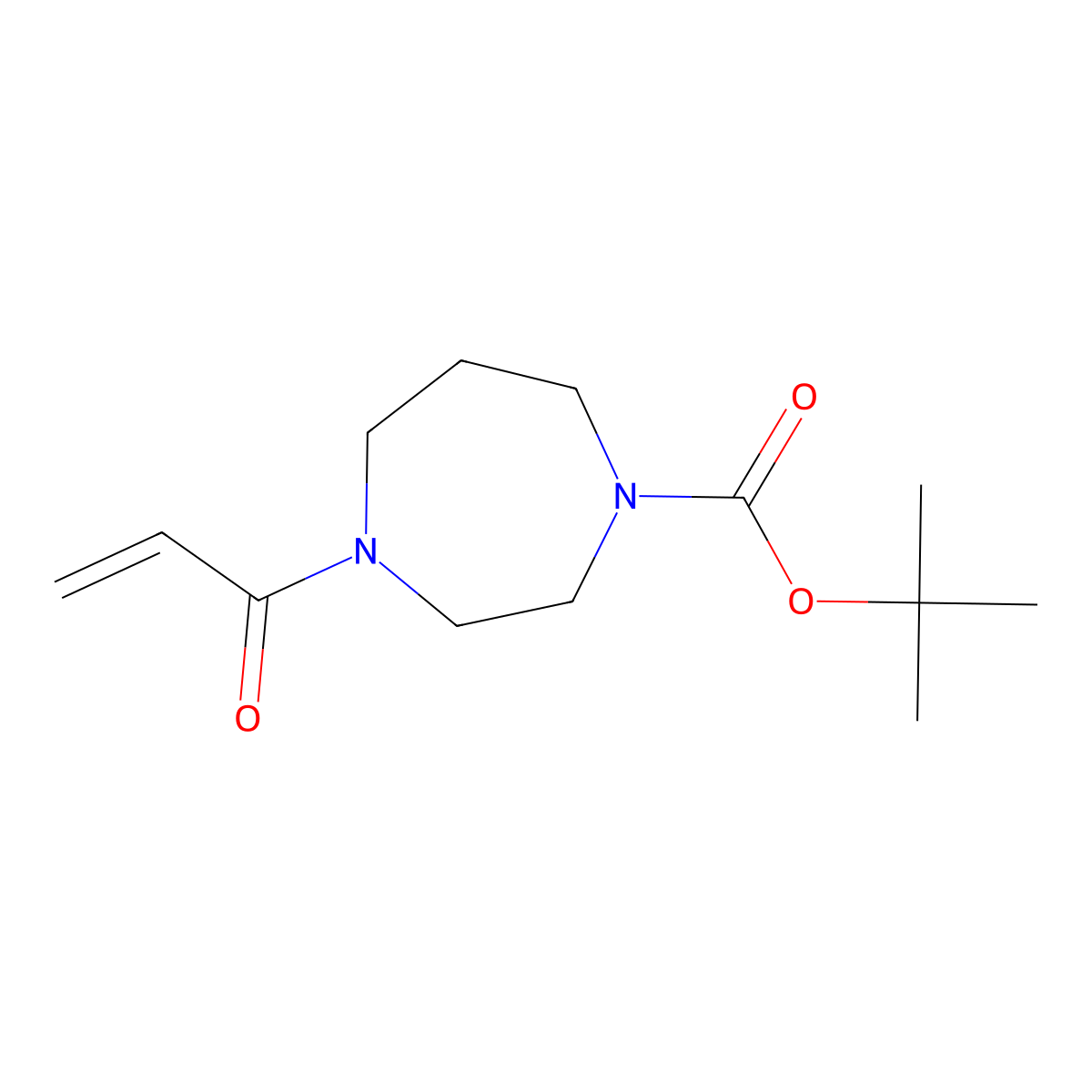 Tert-butyl 4-acryloyl-1,4-diazepane-1-carboxylate molecular structure, CAS 1191933-42-2