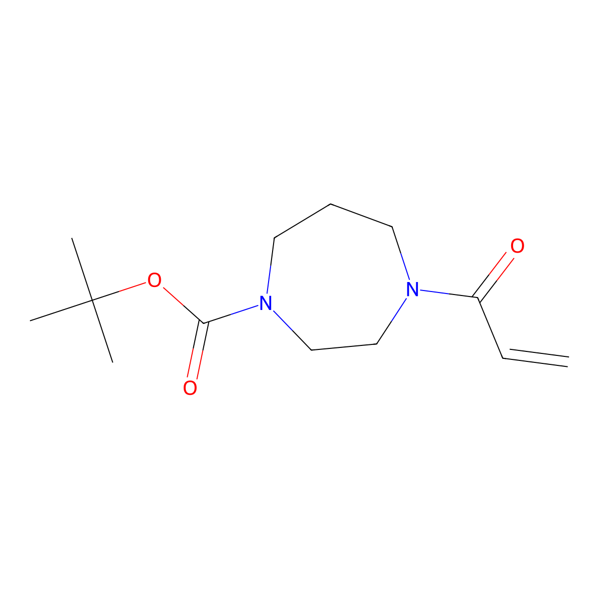Tert-butyl 4-acryloyl-1,4-diazepane-1-carboxylate molecular structure, CAS 1191933-42-2