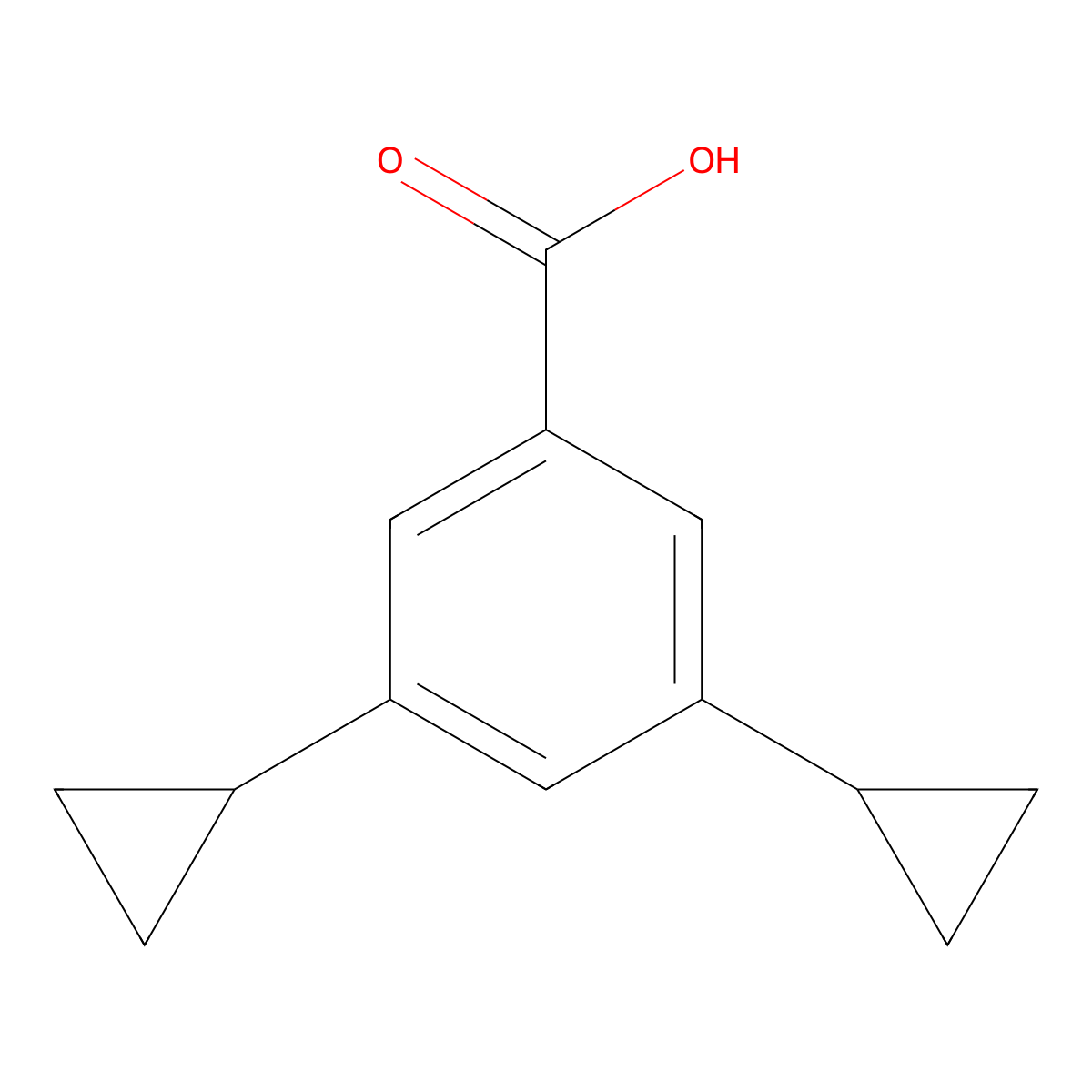 3,5-Dicyclopropylbenzoic acid molecular structure, CAS 1191944-07-6