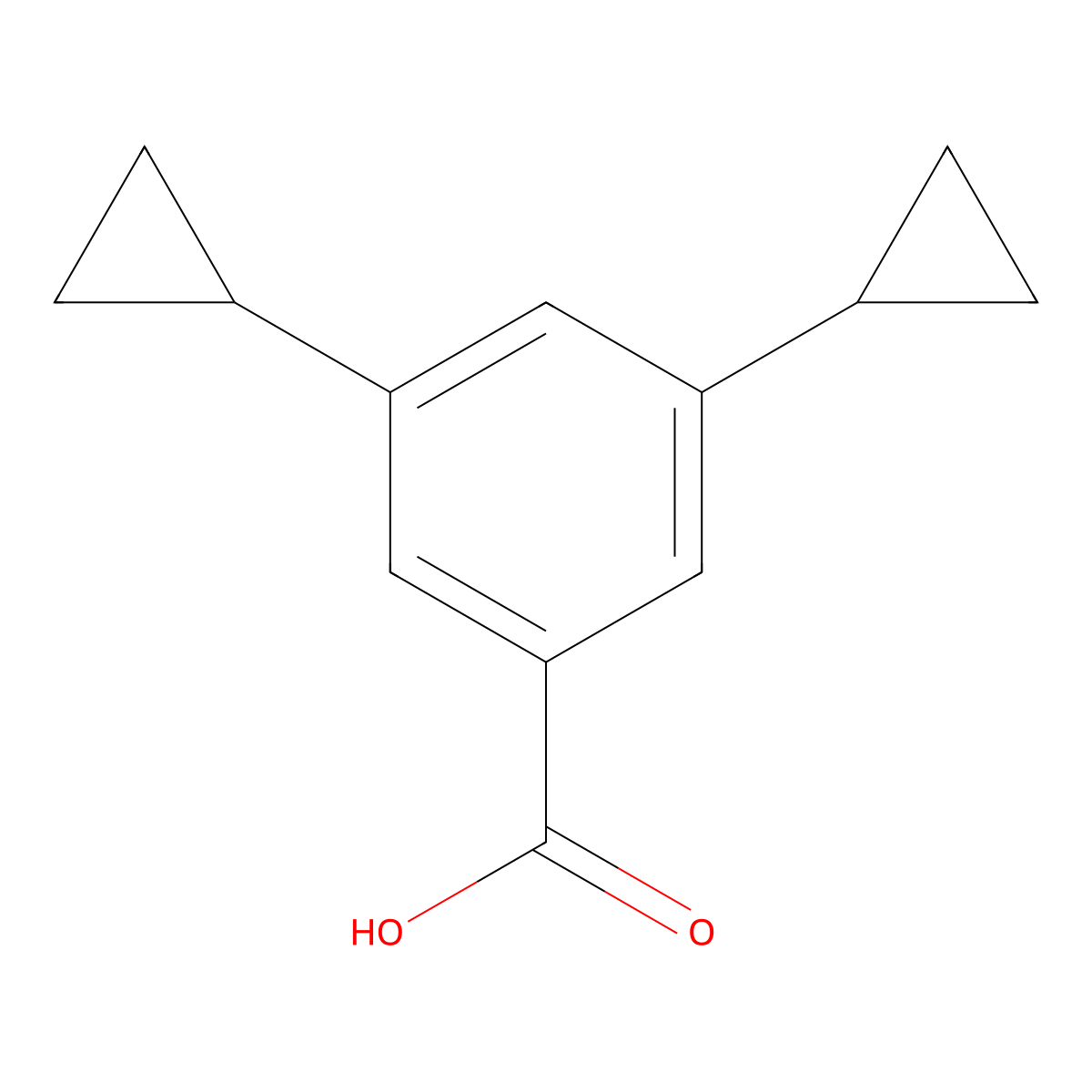 3,5-Dicyclopropylbenzoic acid molecular structure, CAS 1191944-07-6