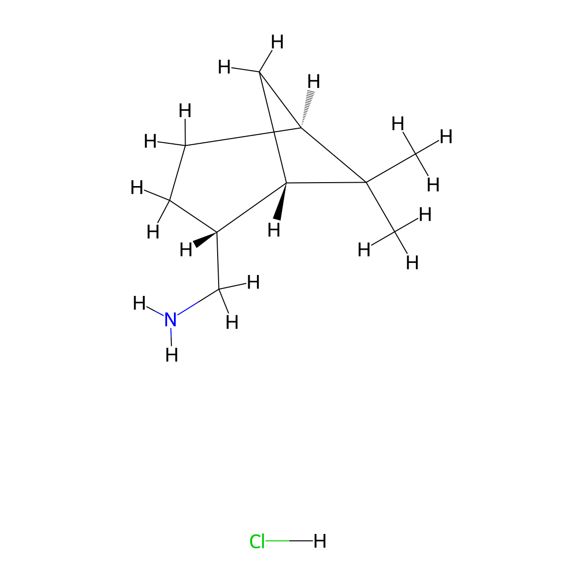 [(1S,2R,5S)-6,6-Dimethyl-2-bicyclo[3.1.1]heptanyl]methanamine;hydrochloride molecular structure, CAS 119199-12-1