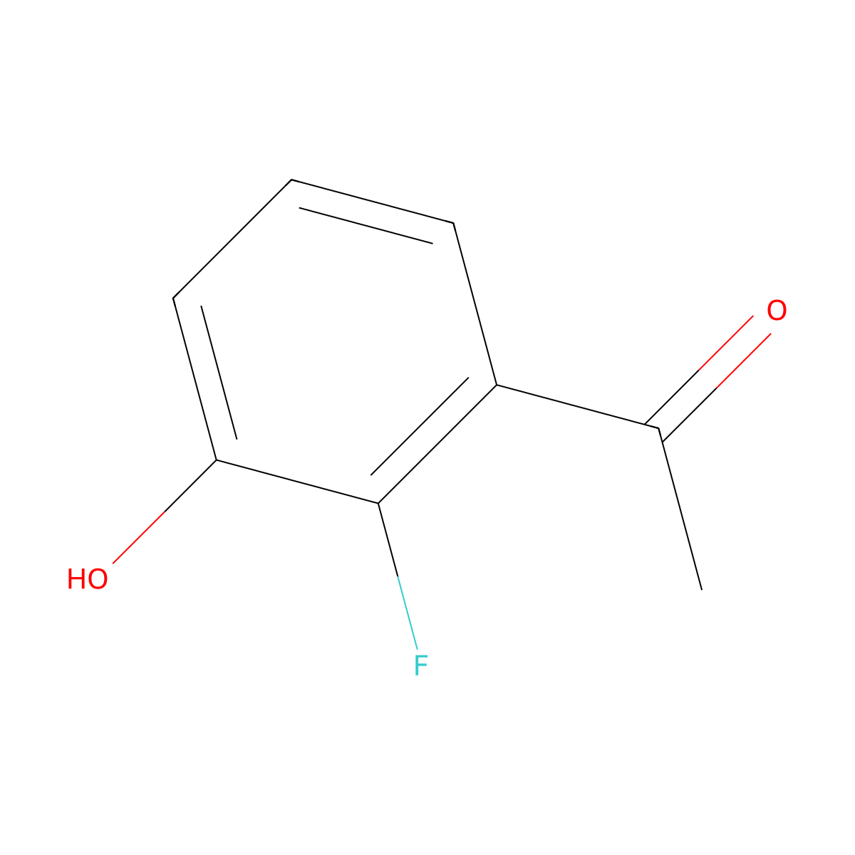 1-(2-Fluoro-3-hydroxyphenyl)ethanone molecular structure, CAS 1191999-09-3