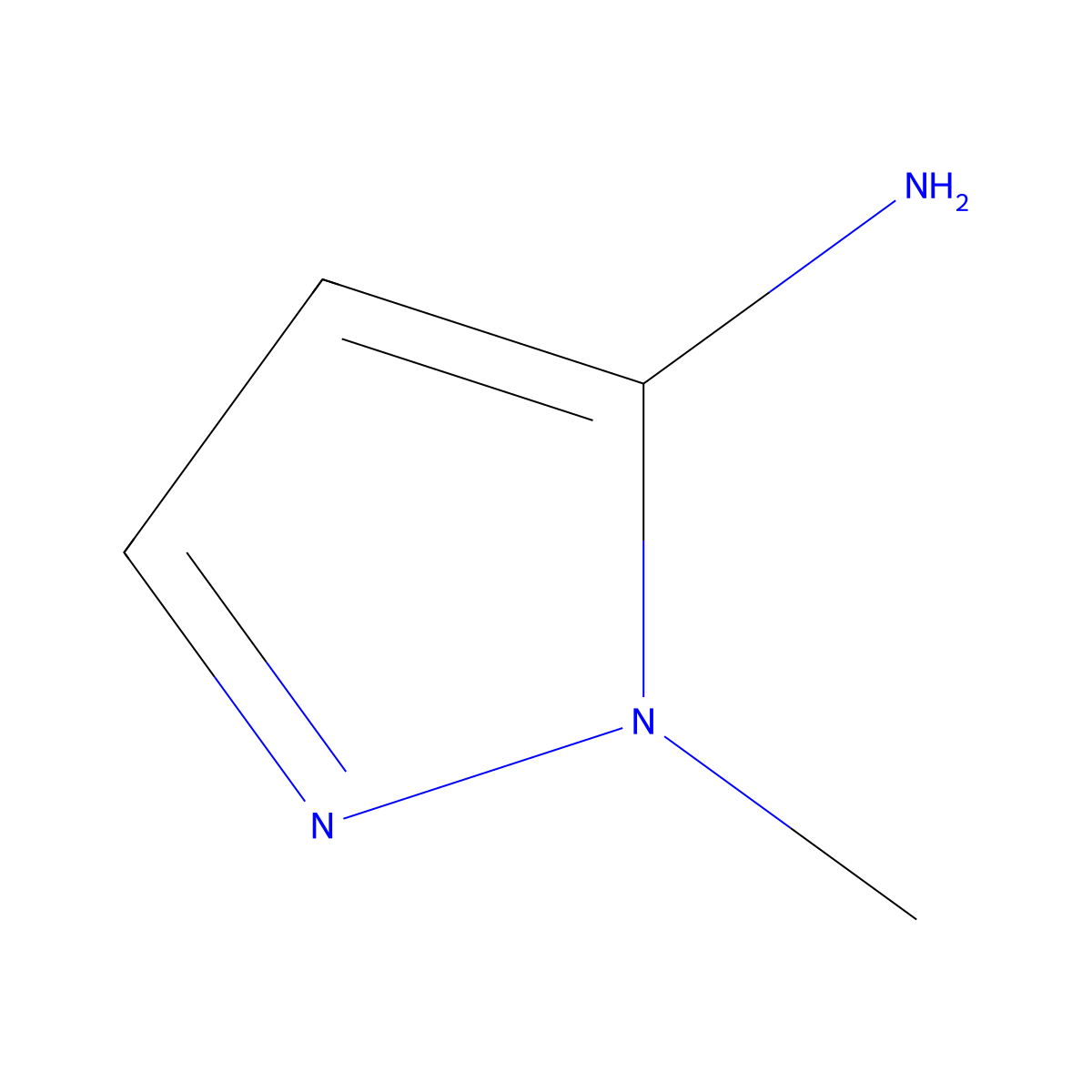 2-Methyl-2H-pyrazol-3-ylamine molecular structure, CAS 1192-21-8