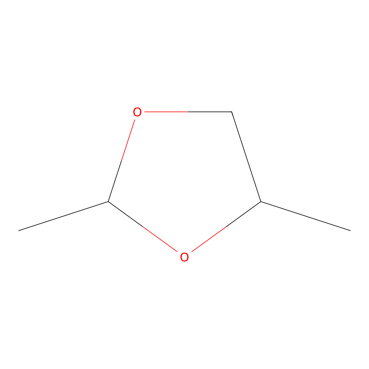 2,4-Dimethyl-1,3-dioxolane molecular structure, CAS 1192-36-5