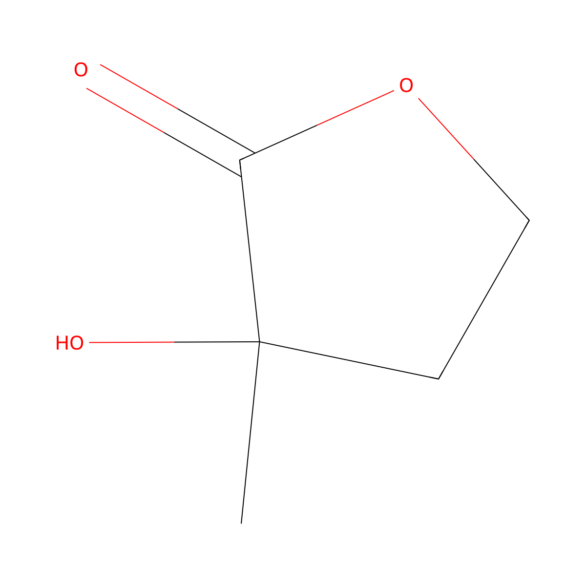 3-Hydroxy-3-methyldihydrofuran-2(3H)-one molecular structure, CAS 1192-42-3