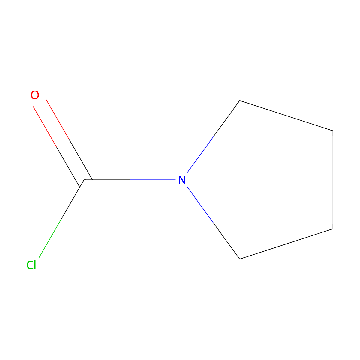 1-Pyrrolidinecarbonyl chloride molecular structure, CAS 1192-63-8