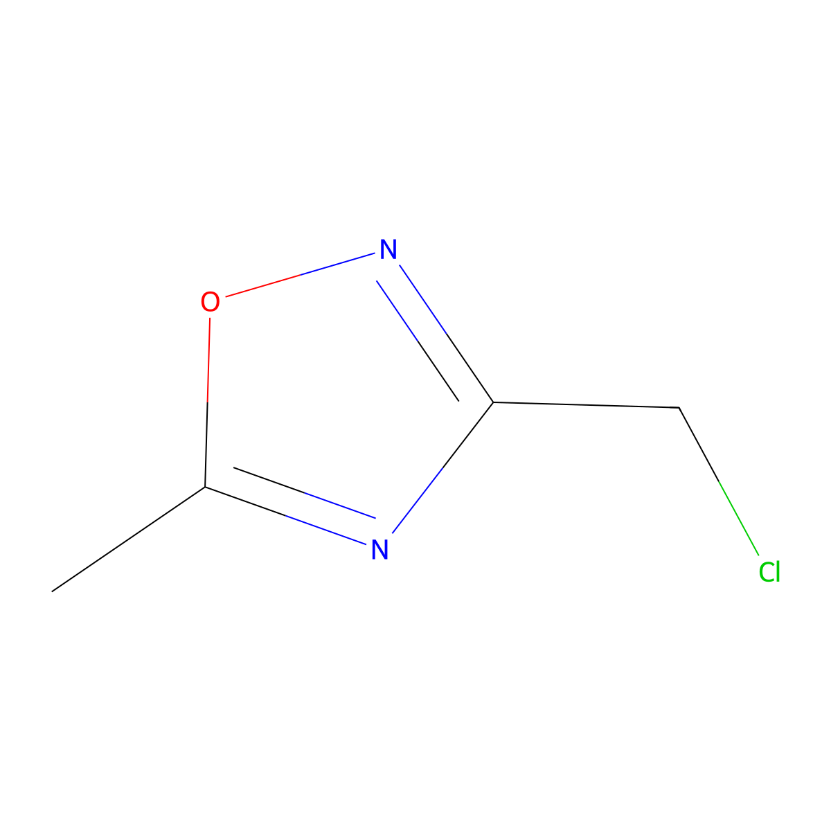 3-(Chloromethyl)-5-methyl-1,2,4-oxadiazole molecular structure, CAS 1192-80-9