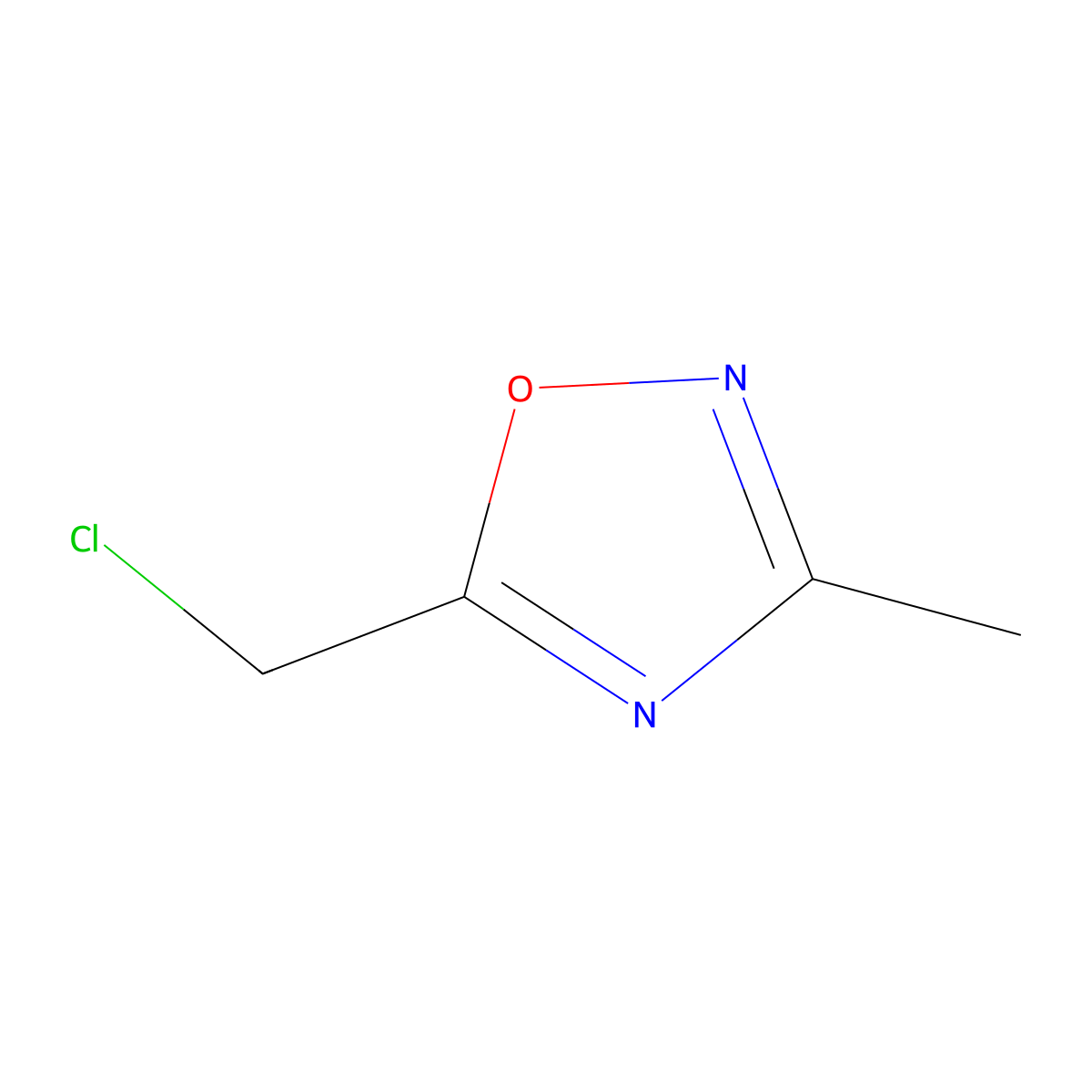 5-(Chloromethyl)-3-methyl-1,2,4-oxadiazole molecular structure, CAS 1192-81-0