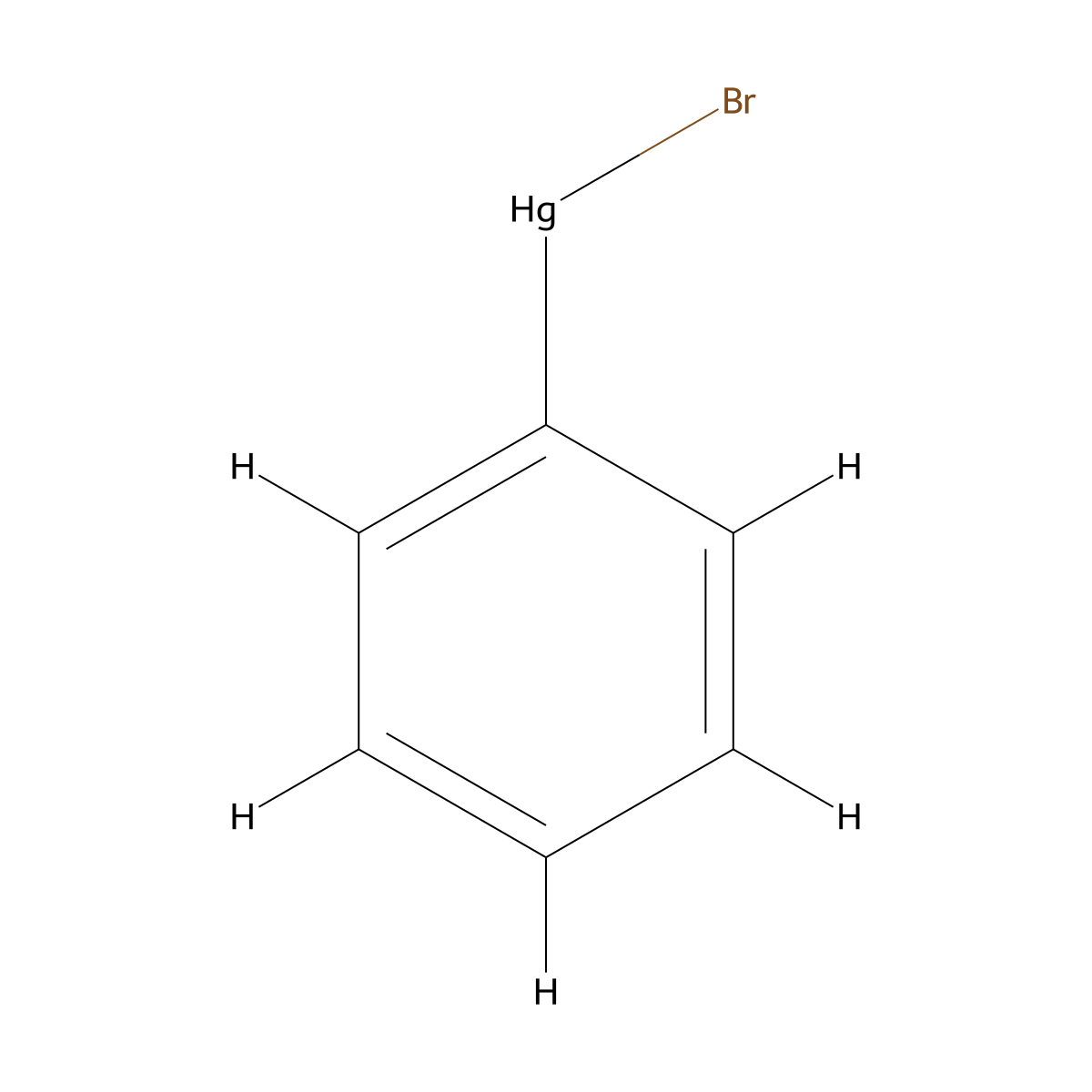 Phenyl mercuric bromide molecular structure, CAS 1192-89-8