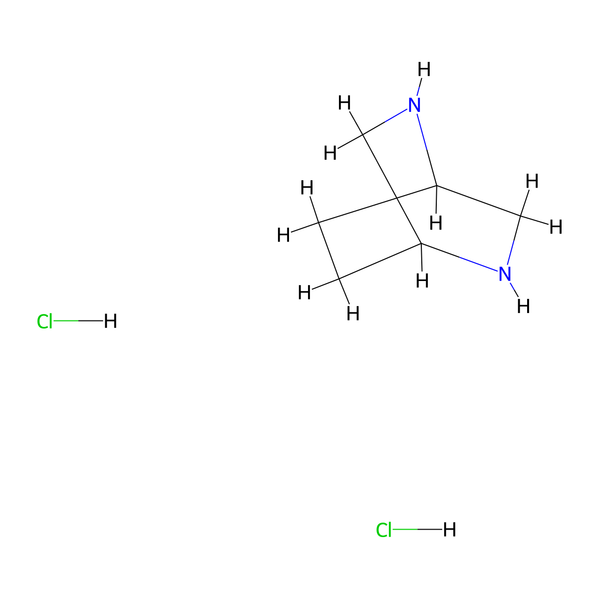 2,5-Diazabicyclo(2.2.2)octane dihydrochloride molecular structure, CAS 1192-92-3