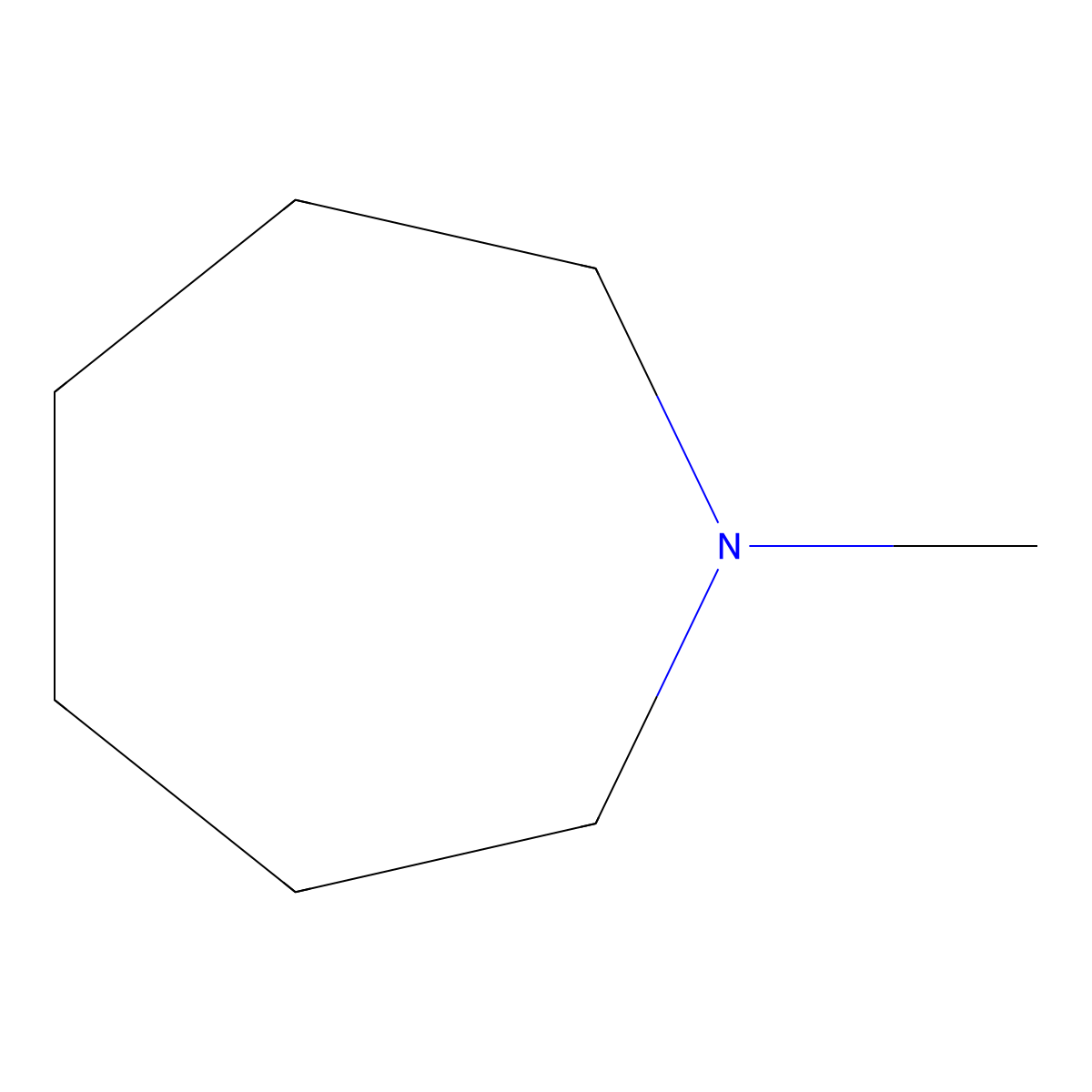 N-Methylazepane molecular structure, CAS 1192-95-6