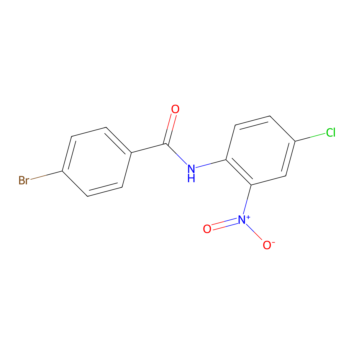 4-bromo-N-(4-chloro-2-nitrophenyl)benzamide molecular structure, CAS 119200-04-3