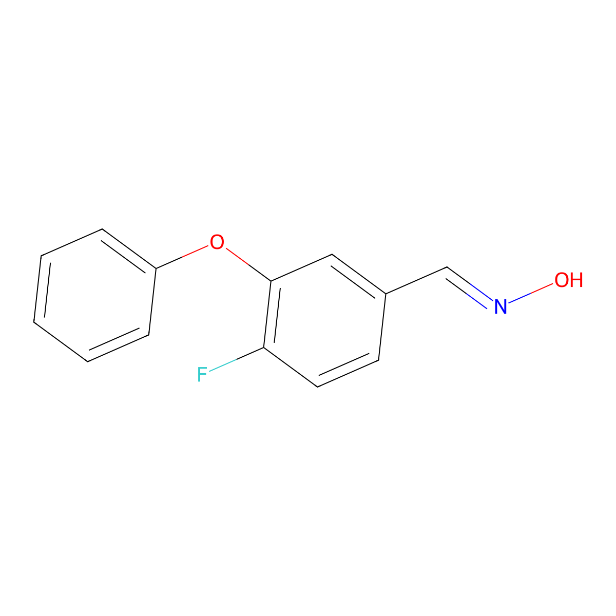 4-Fluoro-3-phenoxybenzaldehyde oxime molecular structure, CAS 1192002-32-6