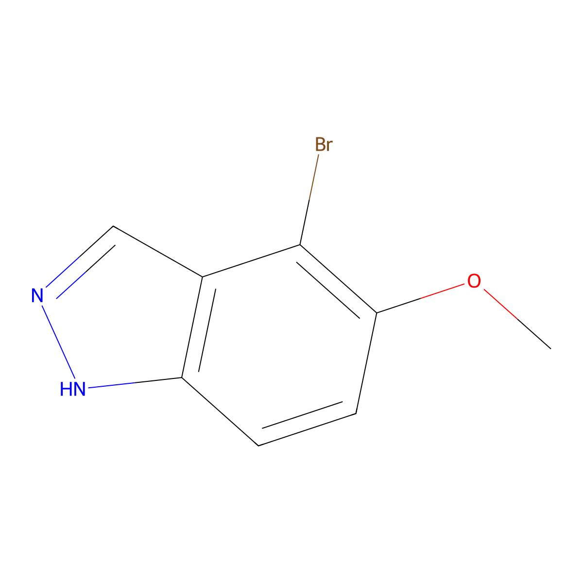 4-Bromo-5-methoxy-1H-indazole molecular structure, CAS 1192004-62-8