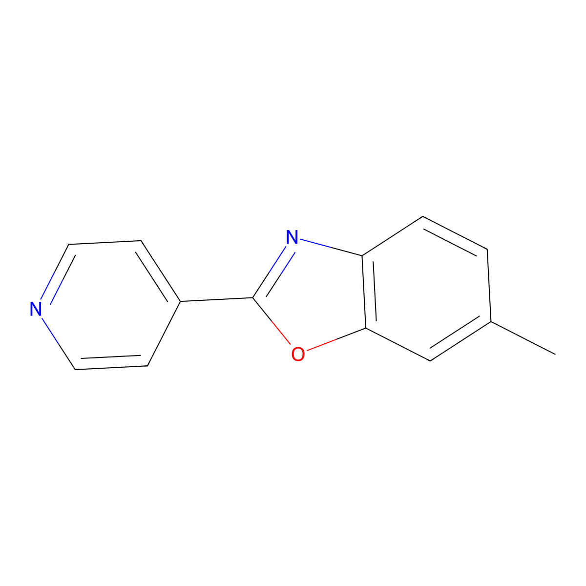 6-Methyl-2-(4-pyridinyl)benzoxazole molecular structure, CAS 1192018-85-1