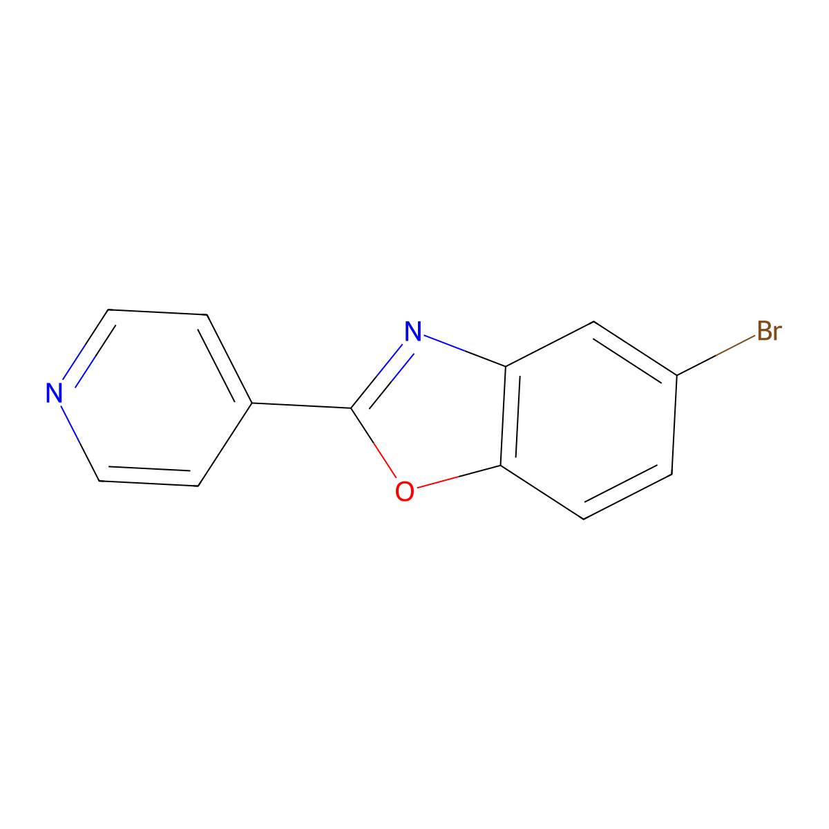 5-Bromo-2-(pyridin-4-yl)benzo[d]oxazole molecular structure, CAS 1192018-93-1