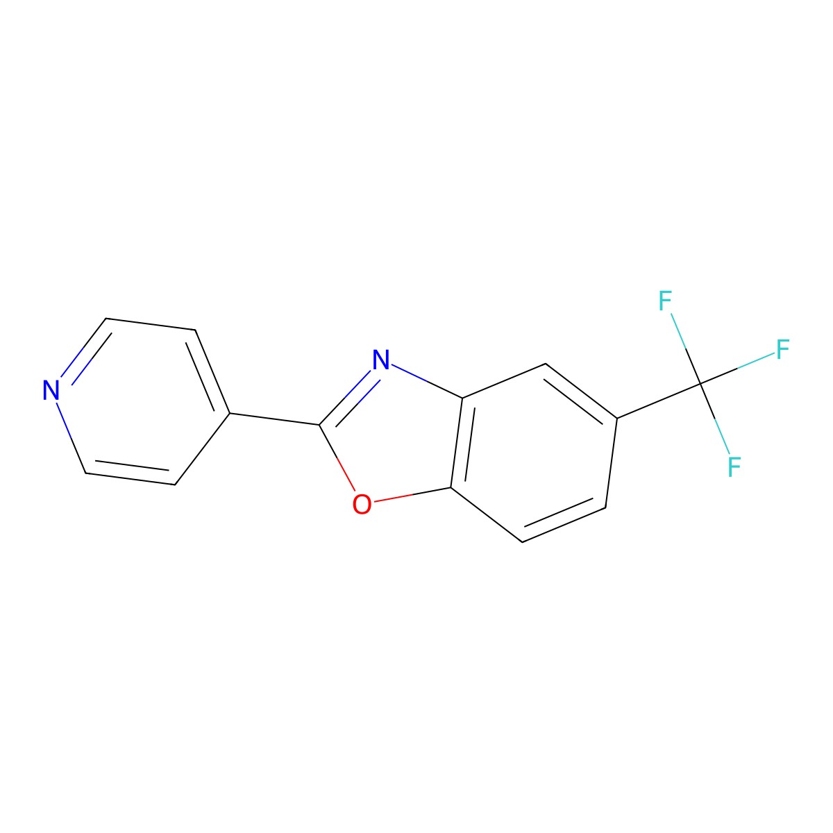 2-(Pyridin-4-yl)-5-(trifluoromethyl)benzo[d]oxazole molecular structure, CAS 1192018-99-7
