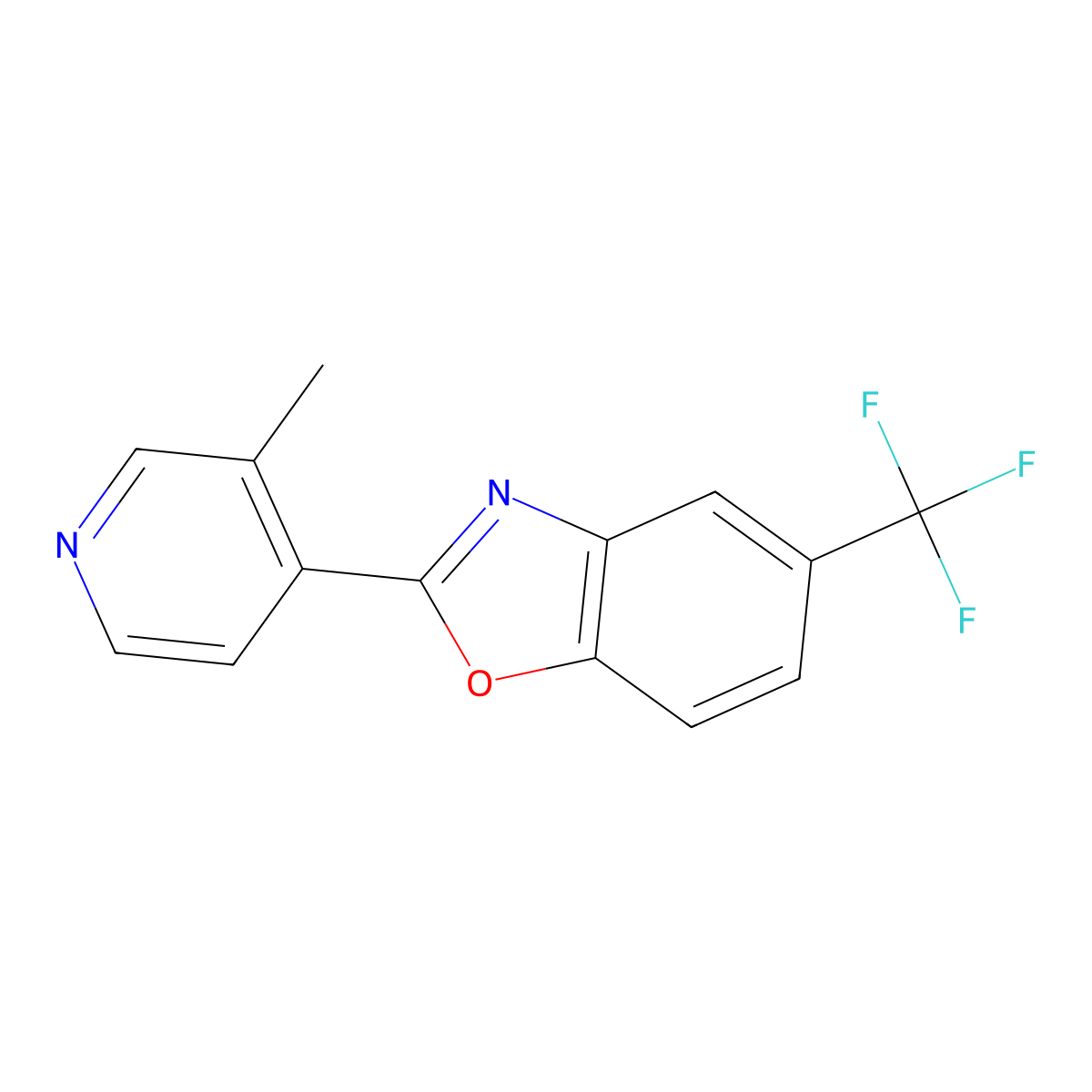 2-(3-Methylpyridin-4-yl)-5-(trifluoromethyl)benzo[d]oxazole molecular structure, CAS 1192019-10-5