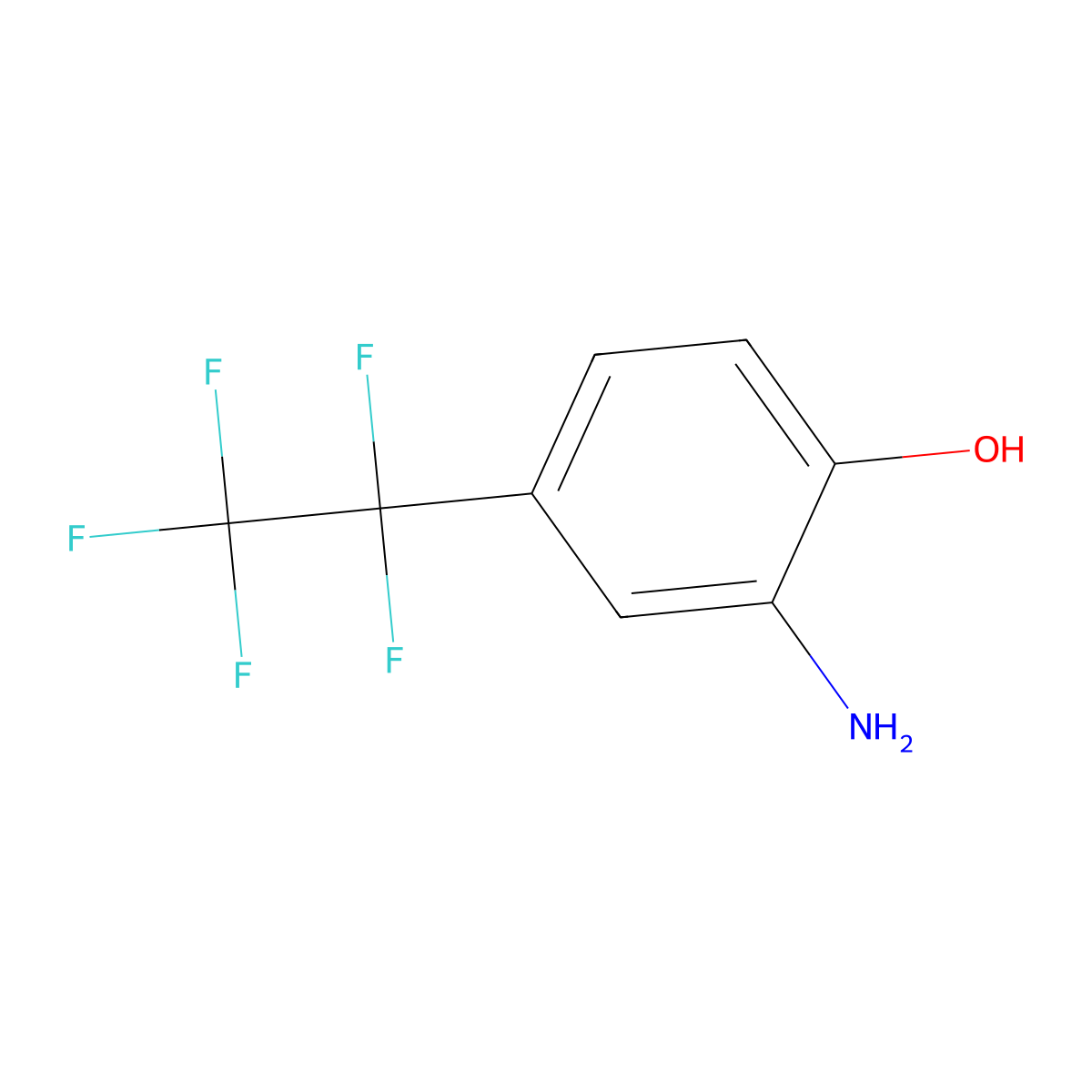 2-Amino-4-(pentafluoroethyl)phenol molecular structure, CAS 1192021-20-7