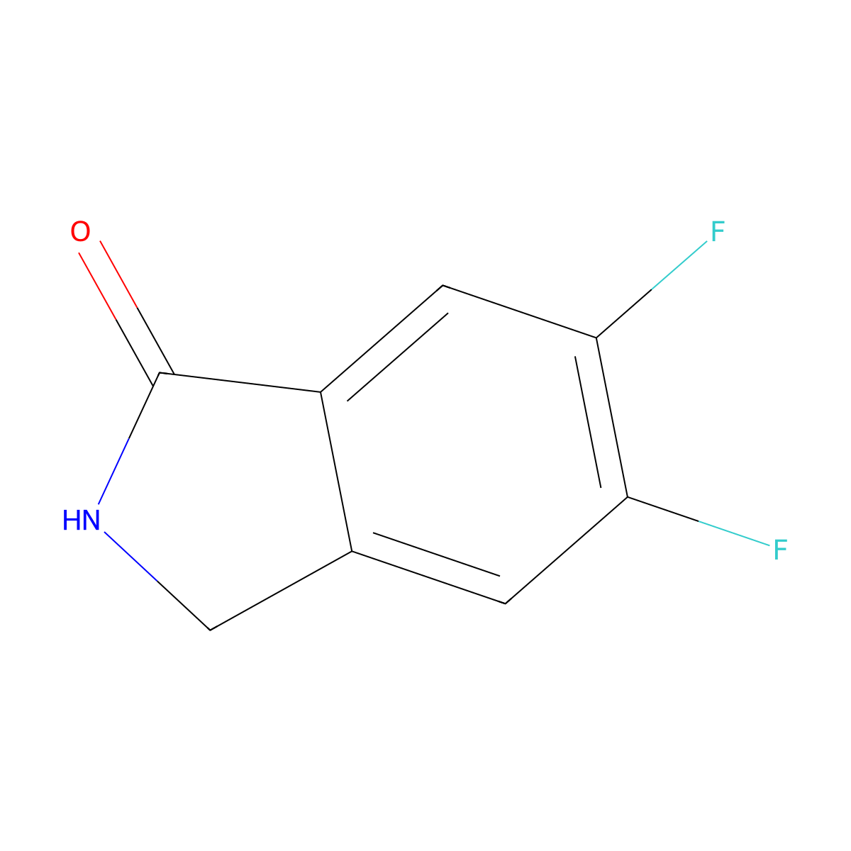 5,6-Difluoro-2,3-dihydro-1H-isoindol-1-one molecular structure, CAS 1192040-50-8
