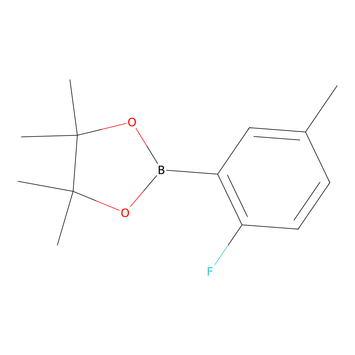 2-(2-Fluoro-5-methylphenyl)-4,4,5,5-tetramethyl-1,3,2-dioxaborolane molecular structure, CAS 1192045-84-3