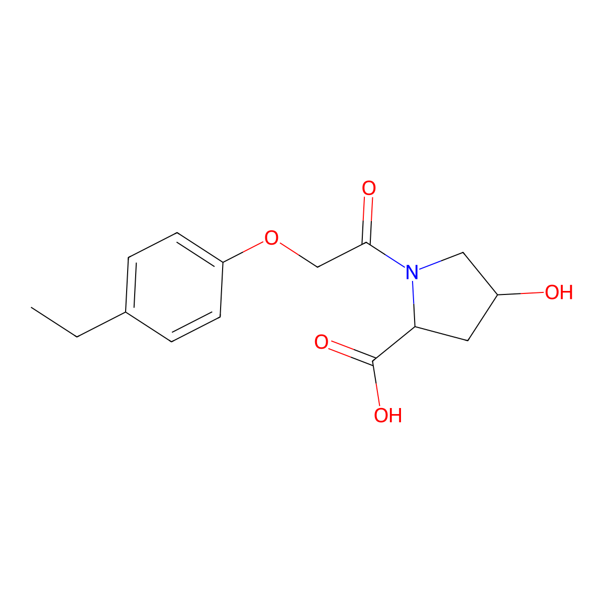 1-[2-(4-Ethylphenoxy)acetyl]-4-hydroxypyrrolidine-2-carboxylic acid molecular structure, CAS 1192050-89-7