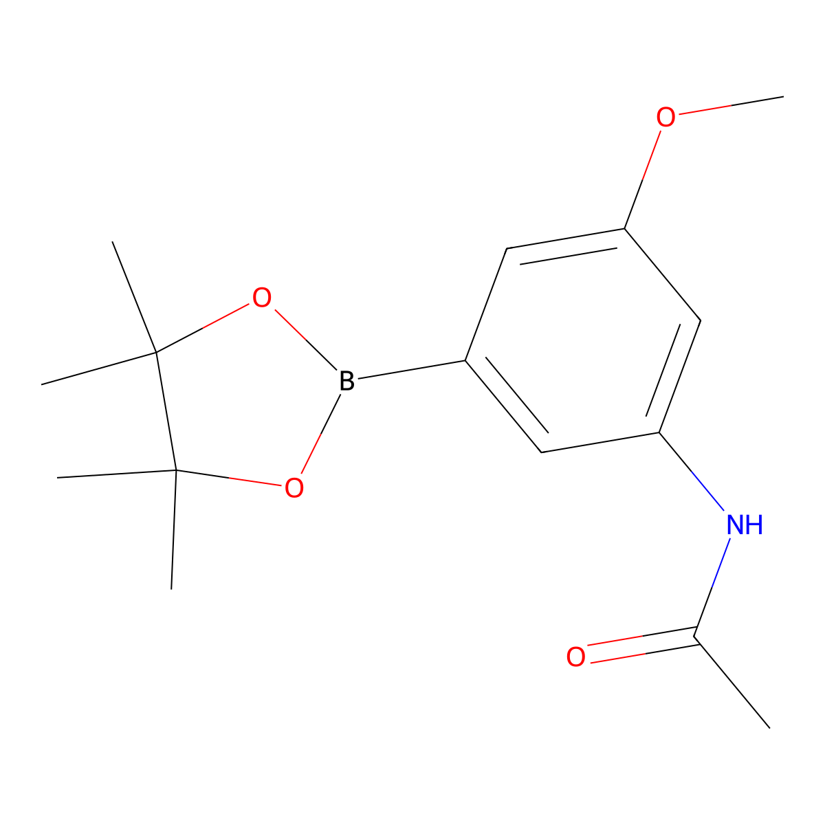 N-(3-Methoxy-5-(4,4,5,5-tetramethyl-1,3,2-dioxaborolan-2-YL)phenyl)acetamide molecular structure, CAS 1192052-22-4