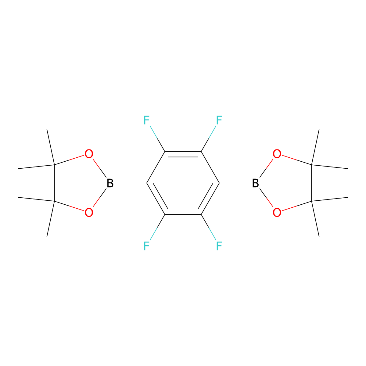 2,2'-(Perfluoro-1,4-phenylene)bis(4,4,5,5-tetramethyl-1,3,2-dioxaborolane) molecular structure, CAS 1192055-60-9