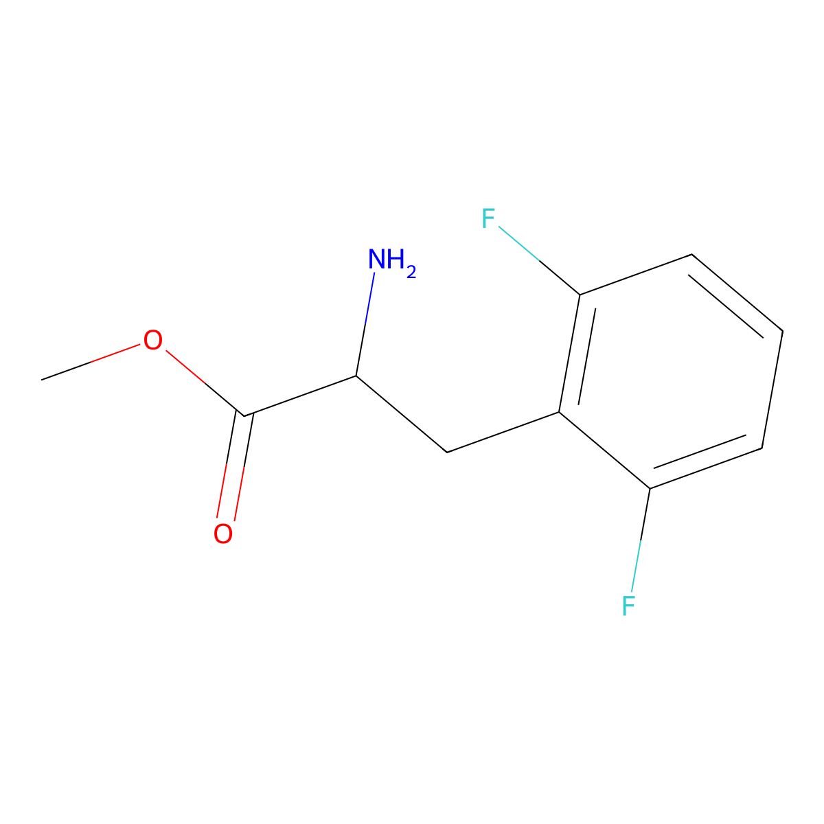 Methyl (S)-2-amino-3-(2,6-difluorophenyl)propanoate molecular structure, CAS 1192057-28-5
