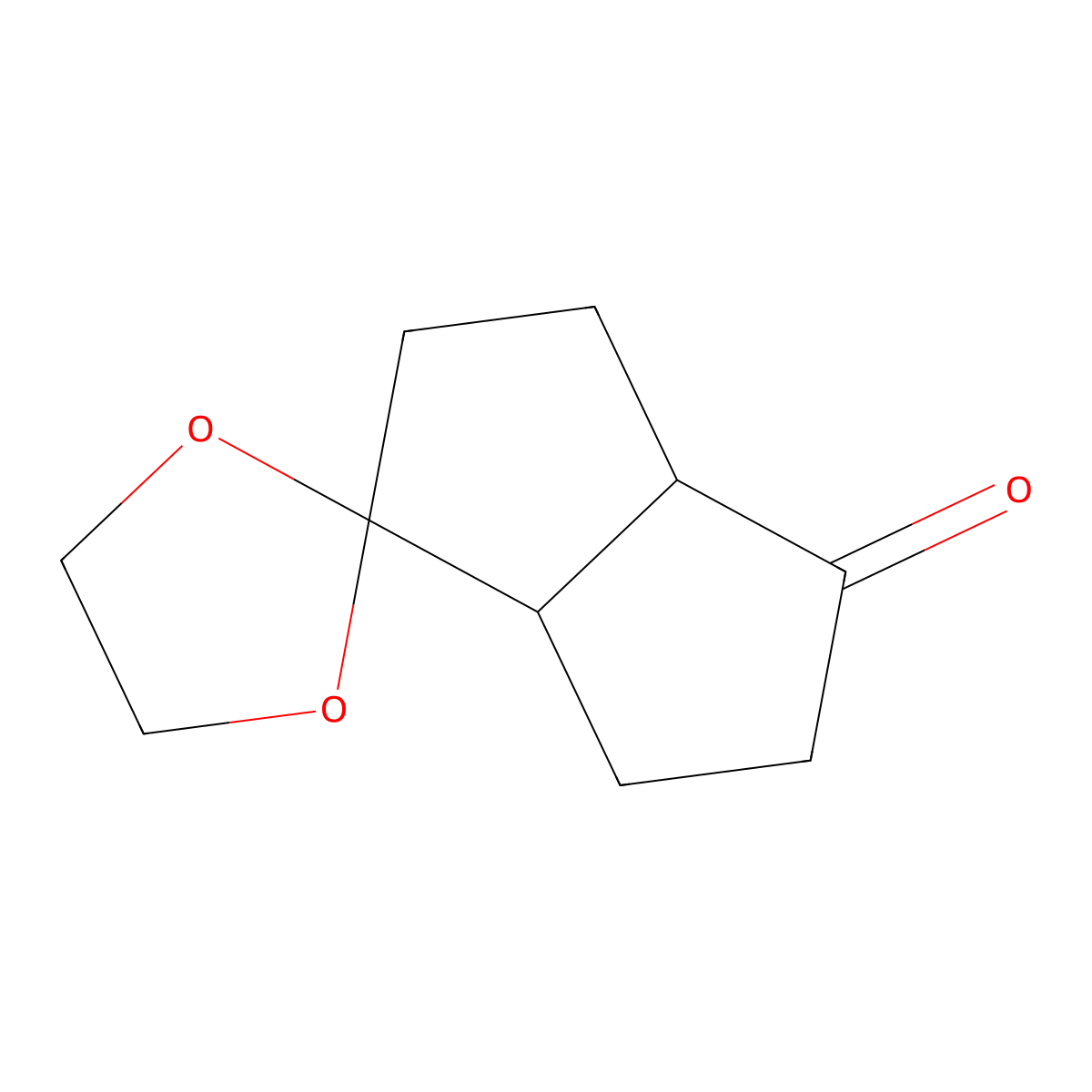 rac-(3'aR,6'aR)-hexahydro-2'H-spiro[1,3-dioxolane-2,1'-pentalen]-4'-one molecular structure, CAS 1192061-26-9