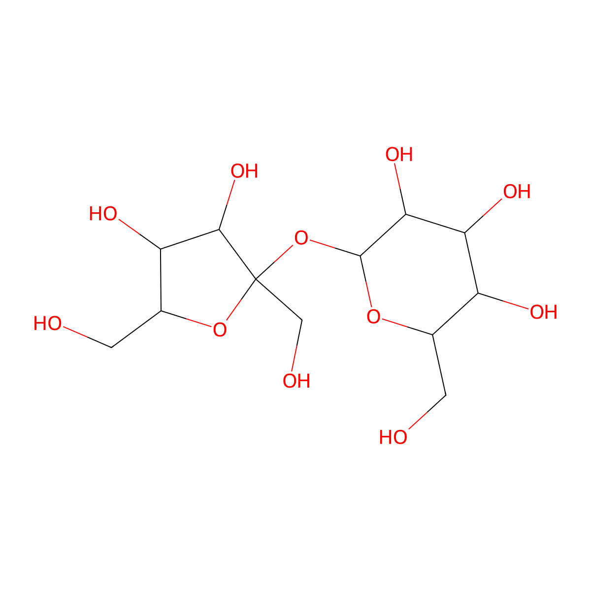 Hex-2-ulofuranosyl hexopyranoside molecular structure, CAS 1192061-43-0