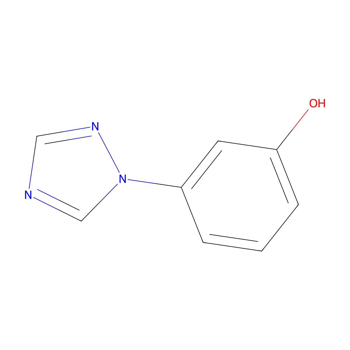 3-(1H-1,2,4-triazol-1-yl)phenol molecular structure, CAS 1192064-41-7