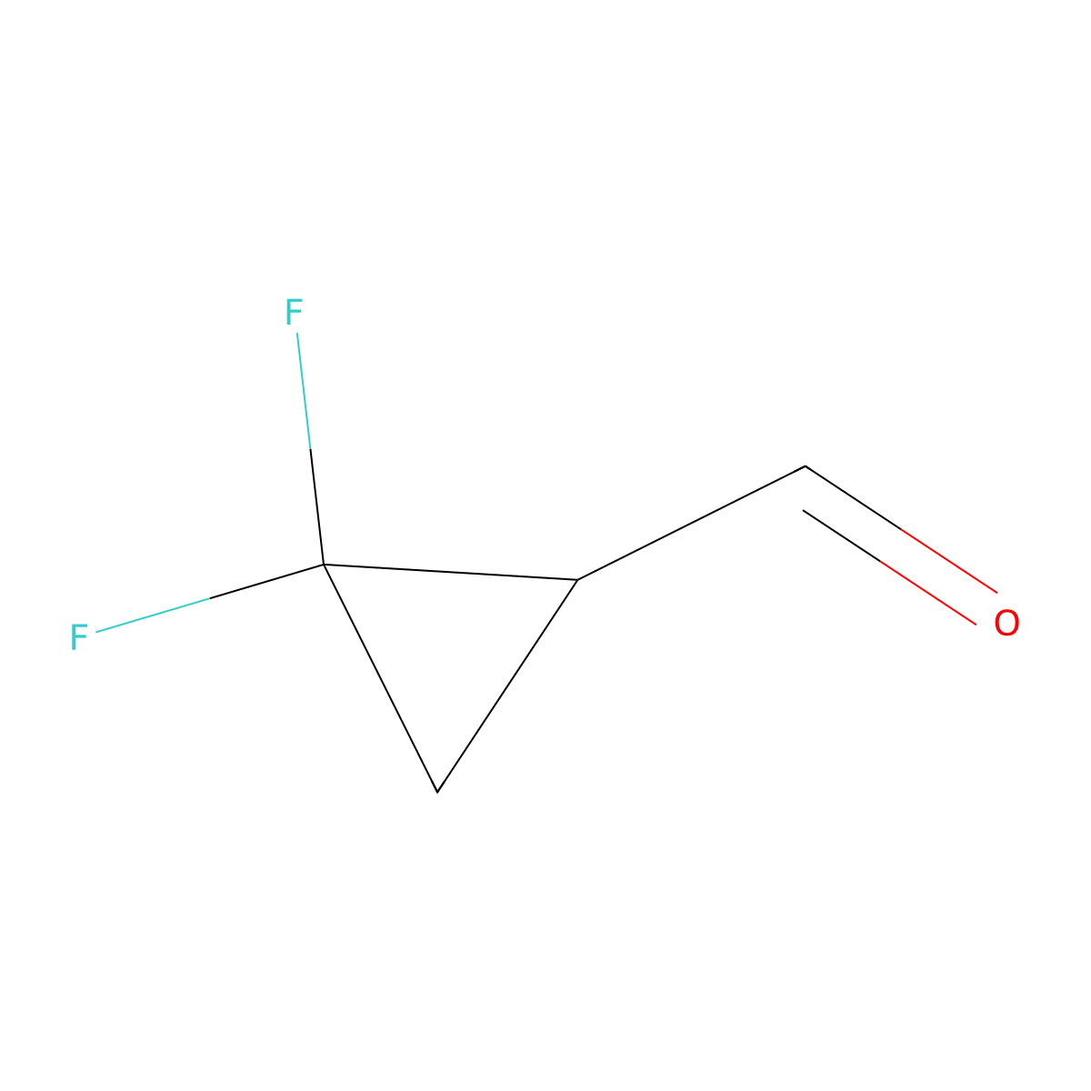 2,2-Difluorocyclopropane-1-carbaldehyde molecular structure, CAS 1192109-69-5