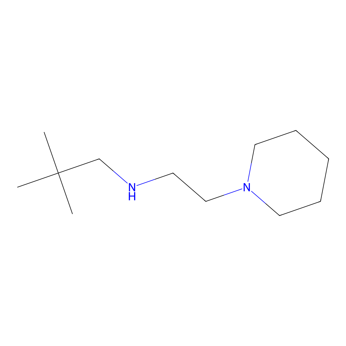 (2,2-Dimethylpropyl)[2-(piperidin-1-yl)ethyl]amine molecular structure, CAS 1192122-09-0