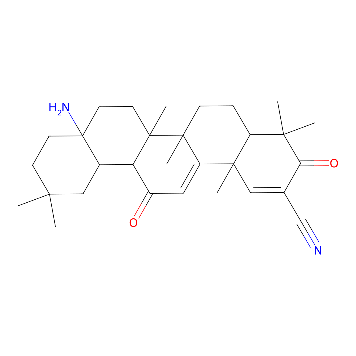 17-Amino-3,12-dioxo-28-noroleana-1,9(11)-diene-2-carbonitrile molecular structure, CAS 1192123-13-9