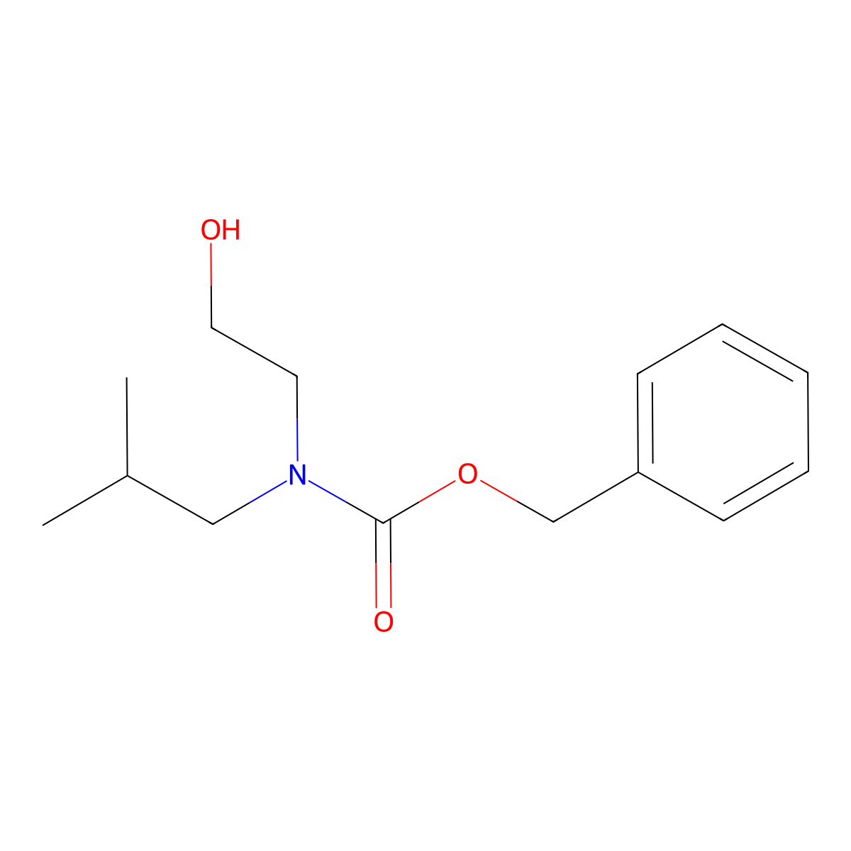 benzyl N-(2-hydroxyethyl)-N-(2-methylpropyl)carbamate molecular structure, CAS 1192124-04-1