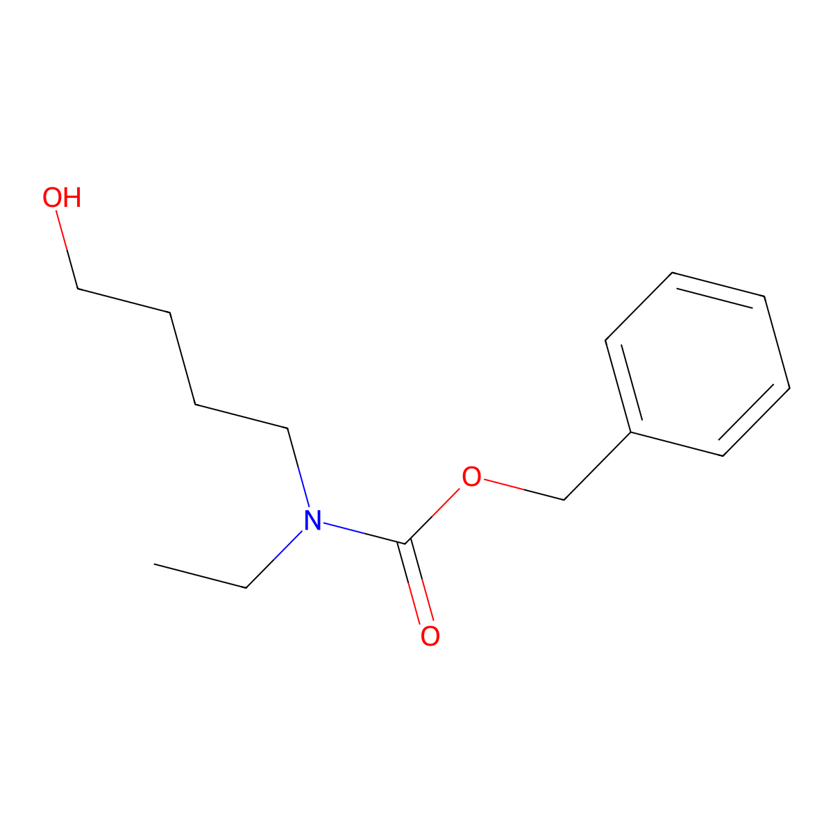 benzyl N-ethyl-N-(4-hydroxybutyl)carbamate molecular structure, CAS 1192124-14-3