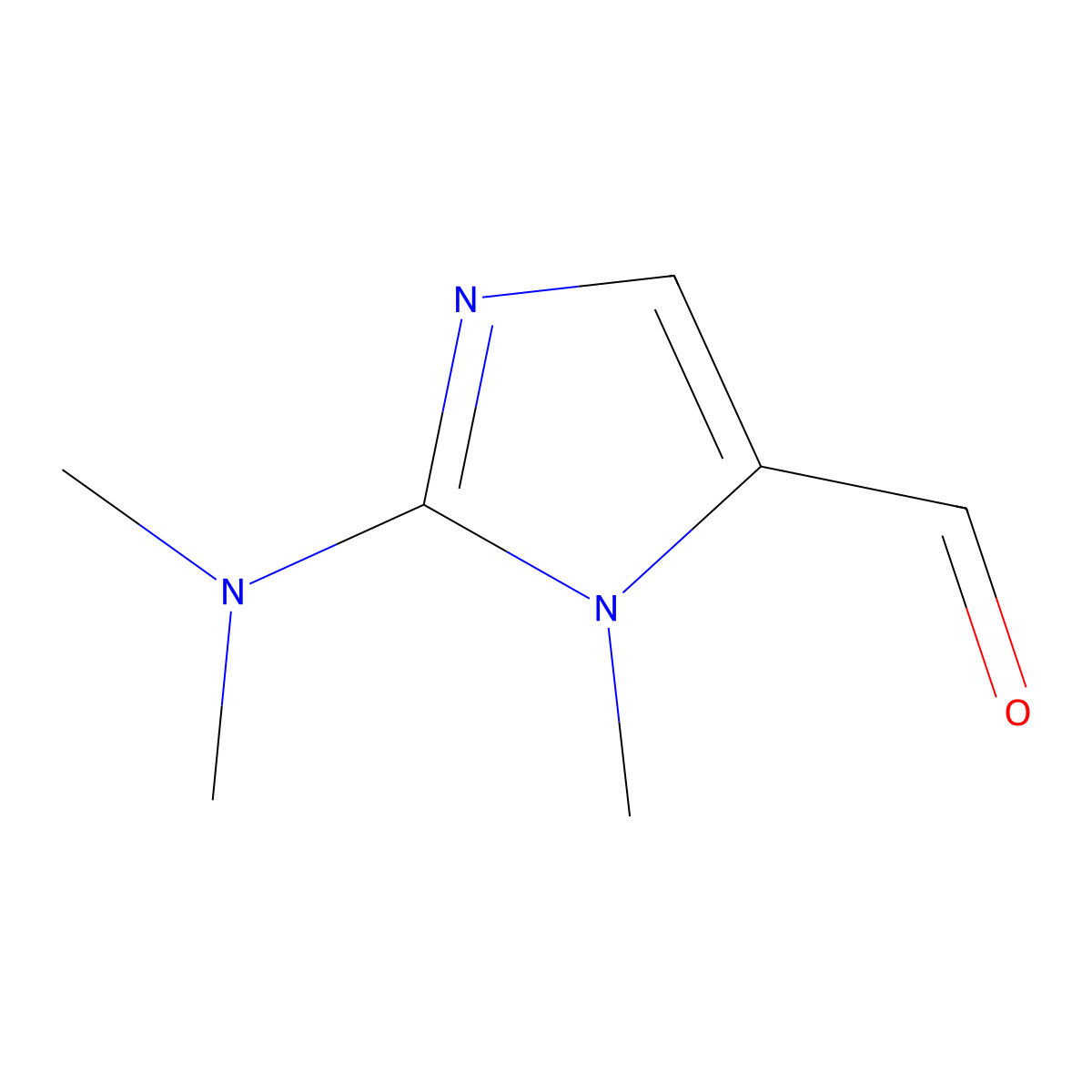 2-(dimethylamino)-1-methyl-1H-imidazole-5-carbaldehyde molecular structure, CAS 1192139-69-7