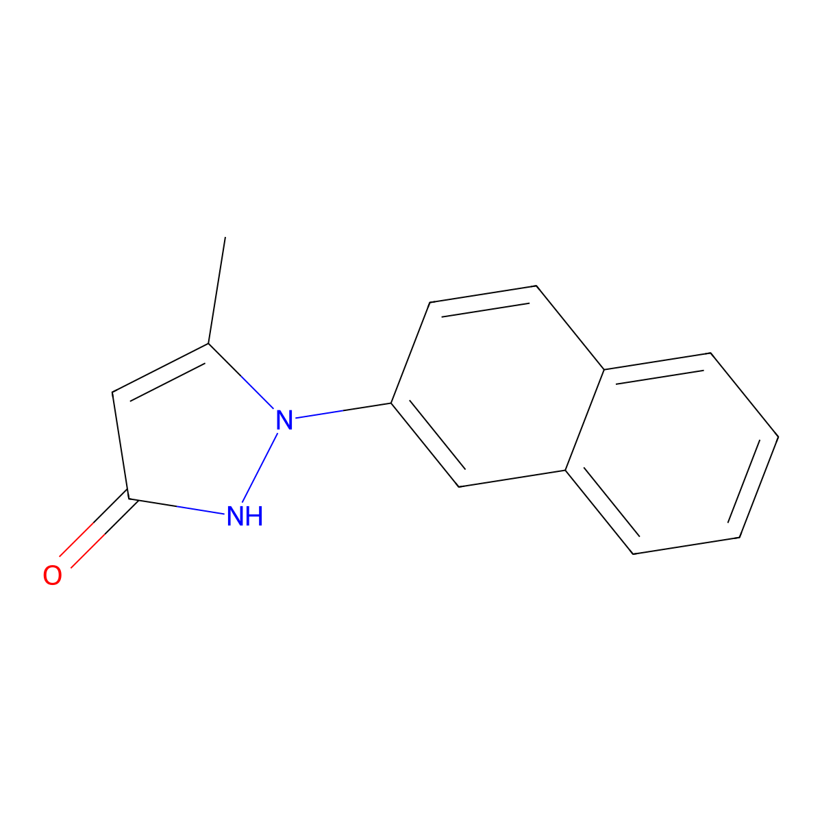 5-methyl-1-(naphthalen-2-yl)-1H-pyrazol-3(2H)-one molecular structure, CAS 1192140-15-0