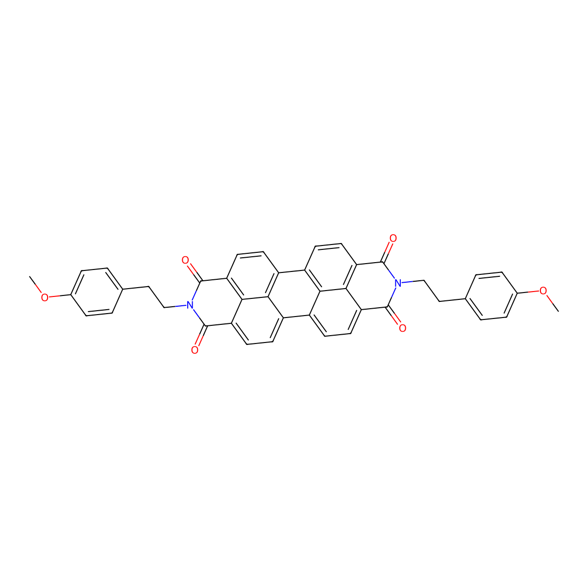 7,18-Bis[2-(4-methoxyphenyl)ethyl]-7,18-diazaheptacyclo[14.6.2.22,5.03,12.04,9.013,23.020,24]hexacosa-1(23),2,4,9,11,13,15,20(24),21,25-decaene-6,8,17,19-tetrone molecular structure, CAS 119215-14-4