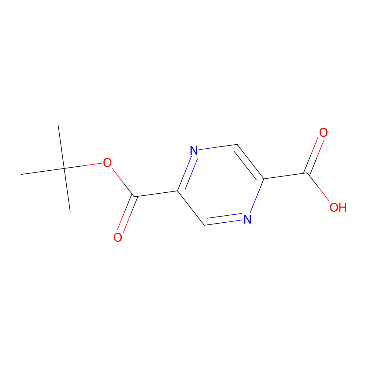 5-[(Tert-butoxy)carbonyl]pyrazine-2-carboxylic acid molecular structure, CAS 1192152-97-8