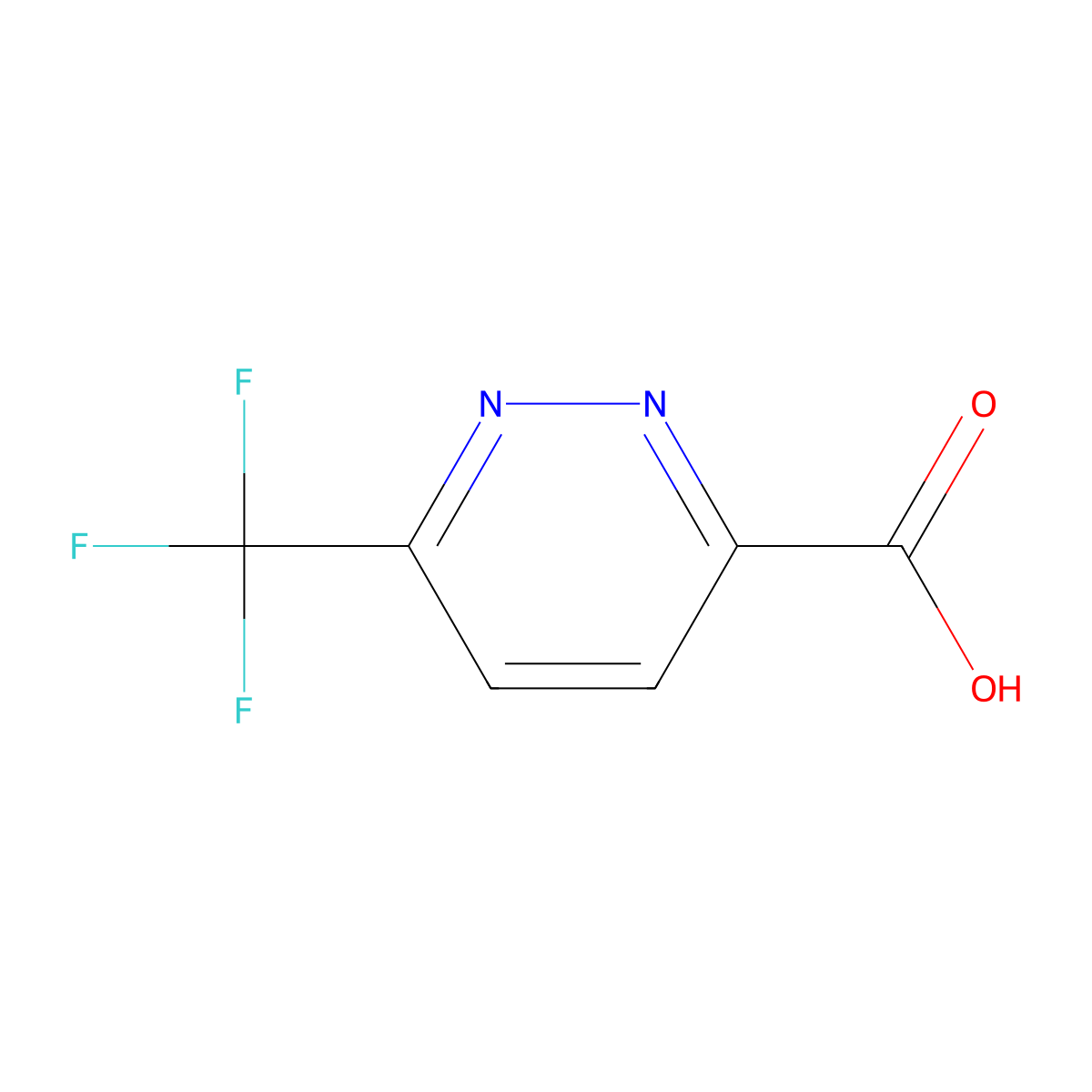 6-(Trifluoromethyl)pyridazine-3-carboxylic acid molecular structure, CAS 1192155-05-7