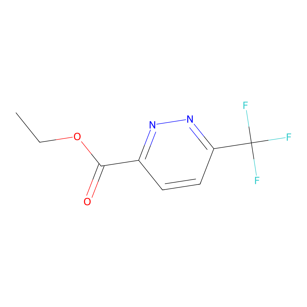 Ethyl 6-(trifluoromethyl)pyridazine-3-carboxylate molecular structure, CAS 1192155-06-8