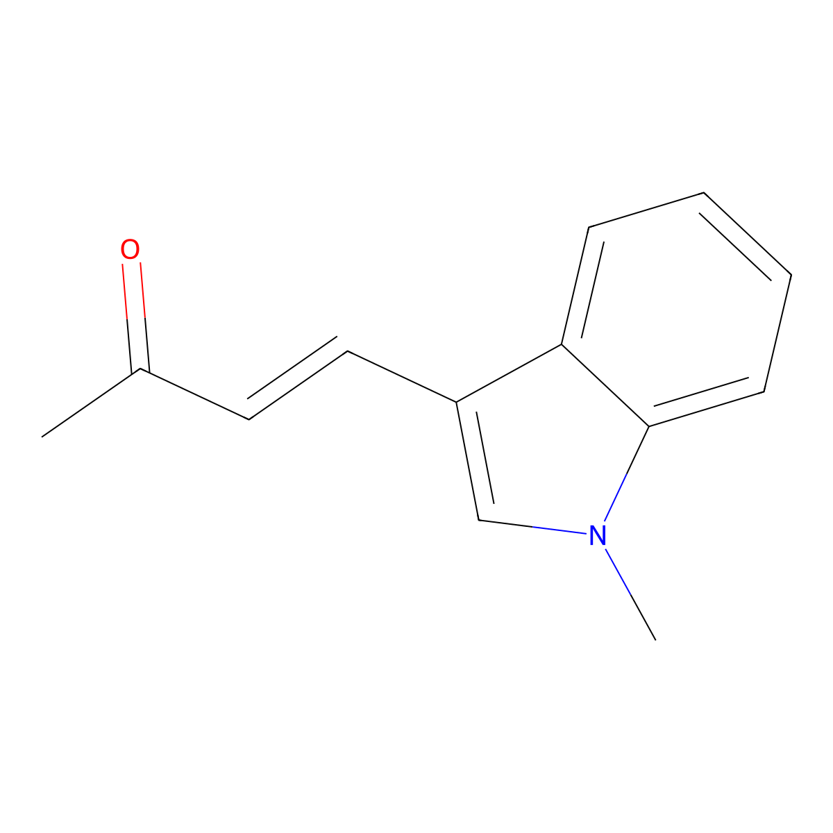 4-(1-methyl-1H-indol-3-yl)but-3-en-2-one molecular structure, CAS 119216-22-7